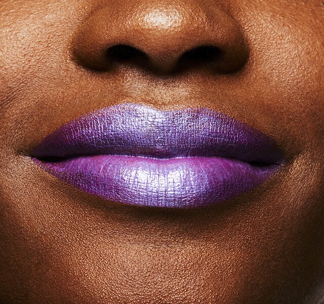 sheer purple lipstick